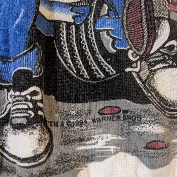 Vintage Tultex 1994 Looney Tunes Acme Mechanic Graphic Sweatshirt Unisex LG - Picture 3 of 8